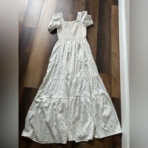 Floral Maxi Dress with Puff Sleeves